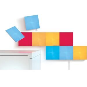 Nanoleaf - Canvas Square White Expansion 9 Pack Touch and Rhythm Sensitive LED Light Panels