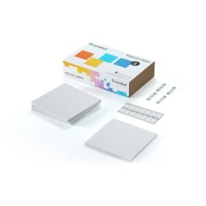 Nanoleaf - Canvas Square White Expansion 4 Pack Touch and Rhythm Sensitive LED Light Panels