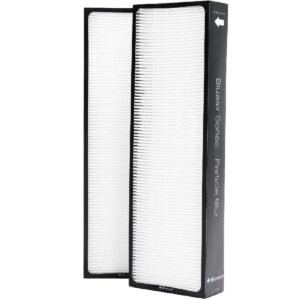 BLUEAIR Sense Particle Filter Set| Genuine High Efficiency Replacement Filter for Blueair Sense/Sense+ Air Purifiers, Filters Airborne Pollen, Dust, Pet Hairs, Cooking Odors, Gas - 2pcs