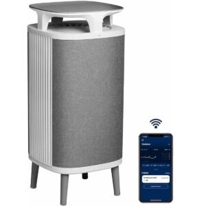 BLUEAIR DustMagnet 5440i| Most Powerful Dust Cleaner, Dual Inlet/Outlet, 3-Stage Filtration, Collects Dust, Gas, Pet Hair, VOCs, Table-Top Design,for Home/Office – Up to 400 sqf Room size - White Grey