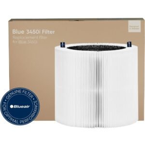 BLUEAIR Blue Max 3450i Particle + Carbon Filter| Replacement Filter for Blue Max 3450i, Removes 99.97% of Airborne Particles, Odor, Smoke, Easy Replacement, 6-12 months of use - White - 1pc