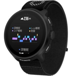 Suunto RUN Stainless Steel Watch| Lightweight 46mm HD AMOLED Screen, Digital Crown, 12 Days Battery Life, 4GB Offline Music & Control, Heart Rate, Steps/Sleep Tracking, GPS, 34 Sports Mode - Black