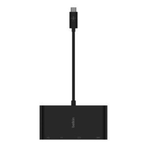 Belkin - USB-C 10cm Cable to HDMI, VGA, DVI and DisplayPort - Black
