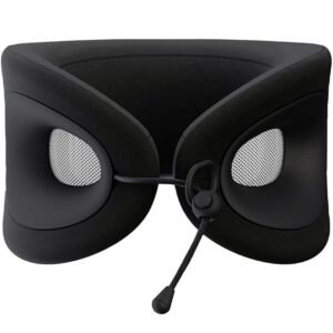 Cabeau Evolution X| First Customizable Neck Pillow, Adjustable Height & Neck Fit for Ultra Comfort, Supports Spine Alignment, w/ Air Vent for Cooling Effect, 14+ Years Old - Black/White