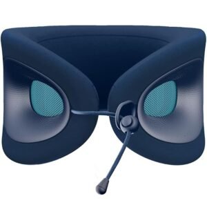 Cabeau Evolution X| First Customizable Neck Pillow, Adjustable Height & Neck Fit for Ultra Comfort, Supports Spine Alignment, w/ Air Vent for Cooling Effect, 14+ Years Old - Dark/Light Blue