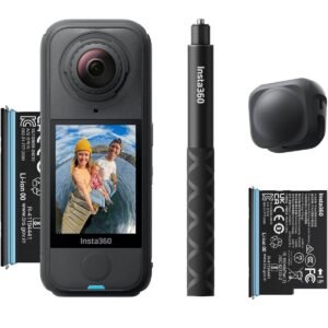 Insta360 X4 Air Essential Bundle | Lightest 8K 360 Action Camera for Epic Adventures| for Travel, Sports, Family Moments, Vlogging| Smooth, Stable, Easy-to-Edit Videos Anytime, Anywhere - Black