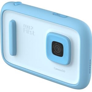 myFirst Camera 50| AI Assisted Kids Camera, 20MP Resolution w/ Advanced Shutter Control, Selfie-Light, Wifi Connectivity, Photo & Video Editing, Child-Safety, Privacy and Parental Control - Blue