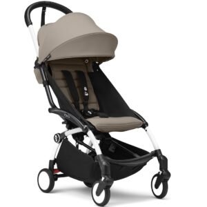 Stokke YOYO3 White Frame & 6+ Taupe Bundle