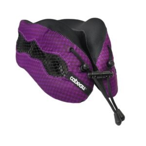 Cabeau - Evolution Cool Travel Pillow, Air Circulating Head and Neck Memory Foam Cooling Travel Pillow - Purple
