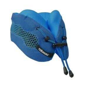 Cabeau - Evolution Cool Travel Pillow, Air Circulating Head and Neck Memory Foam Cooling Travel Pillow - Blue