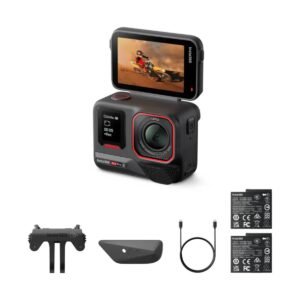 INSTA360 ACE PRO 2 | Dual Battery Bundle | Action Camera, Co-Engineered with Leica, 8K AI-Powered Ultra HD, Advanced Stabilization, Waterproof Design, Compact and Rugged – Black