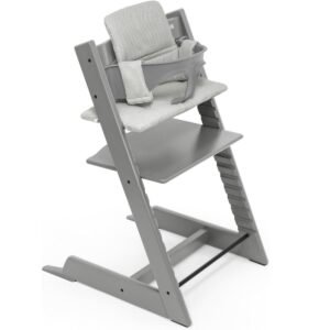 Stokke Tripp Trapp Stormgrey + Baby Set + Cushion Nordic Grey