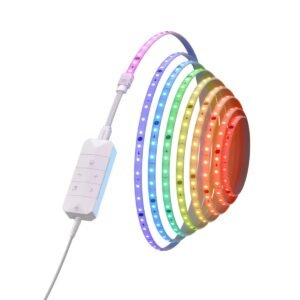 Nanoleaf Matter Smart MultiColor Lightstrip Starter Kit (5m)| RGBIC Addrtessable 300 LEDs for Home/Office, Color Changing, Dimmable, works with Siri/Google/Matter - 5 meters