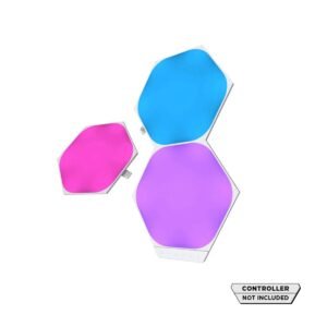 Nanoleaf SHAPES Hexagons Expansion Pack - Smart WiFi LED Panel System w/ Music Visualizer, Instant Wall Decoration, Home or Office Use, 16M+ Colors, Low Energy Consumption - White - 3 packs