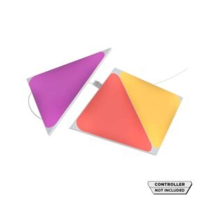 Nanoleaf SHAPES Triangles Expansion Pack - Smart WiFi LED Panel System w/ Music Visualizer, Instant Wall Decoration, Home or Office Use, 16M+ Colors, Low Energy Consumption - White - 3 packs