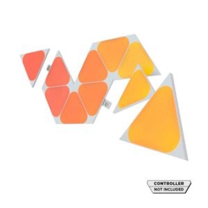 Nanoleaf SHAPES Triangles Mini Expansion Pack - Smart WiFi LED Panel System w/ Music Visualizer, Instant Wall Decoration, Home or Office Use, 16M+ Colors, Low Energy Consumption - White - 10 packs