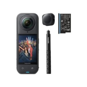 Insta360 X5 Starter Bundle|X5 Camera + Extra Battery + 114cm Invisible Sefie Stick + Lens Cap, 15m Waterproof 8K 360 Action Camera, Low Light Capture, for Creators & Starters Kit