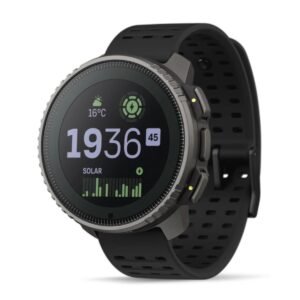 Suunto VERTICAL TITANIUM SOLAR Adventure Watch| Solar Charging, Outdoor Offline Maps, Storm Alarm, Weather Forecast, Dual-band GPS/GNSS, Heart Rate, 95+ Sports Mode, Made in Finland - Black