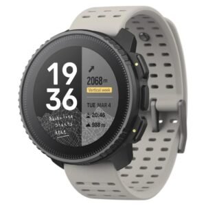 Suunto VERTICAL STAINLESS Adventure Watch| Long Battery, Outdoor Offline Maps, Storm Alarm, Weather Forecast, Dual-band GPS/GNSS, Heart Rate, 95+ Sports Mode, Planner, Made in Finland - Black Sand