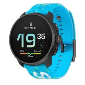 Suunto RACE S STAINLESS Performance Watch| 45mm HD AMOLED Screen, Digital Crown, HRV, Race, Train, Recover, Long Battery, Offline Maps, Dual-band GPS/GNSS, 95+ Sports Mode, Planner - Power Blue