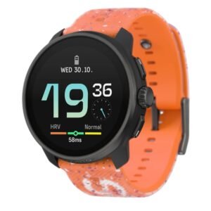 Suunto RACE S STAINLESS Performance Watch| 45mm HD AMOLED Screen, Digital Crown, HRV, Race, Train, Recover, Long Battery, Offline Maps, Dual-band GPS/GNSS, 95+ Sports Mode, Planner - Power Orange