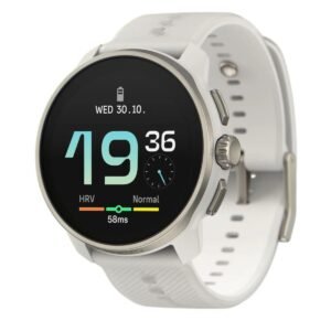 Suunto RACE S STAINLESS Performance Watch| 45mm HD AMOLED Screen, Digital Crown, HRV, Race, Train, Recover, Long Battery, Offline Maps, Dual-band GPS/GNSS, 95+ Sports Mode, Planner - Powder Grey