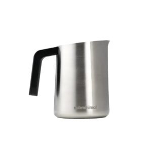 Subminimal FlowTip Milk Jug (450ml/15oz) - Advanced Design Milk Jug w/ Ergonomic & Heat Resistant Handle, StoveTop Compatible, Stainless Steel, Smooth Neck & Sharp Tip - Stainless
