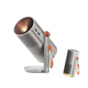 XGIMI MOGO 4 LASER BASIC SET| Triple Laser Portable Projector + 4x Filters, 660 ANSI Lumens, 360° Built-in Stand, 2x 6W Harman/Kardon Speakers, Google TV, 2.5Hrs Movie Time, for Home/Work/Camping