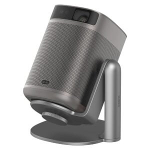 XGIMI Mogo 2 Pro + Multi-Angle Stand Bundle| Full HD Portable Projector, 400 ISO Lumens, Up to 200" Screen Size, 2x 8W Dolby Audio, Androidtv, PowerBank Supported, for Home/Office/Camping - Space Grey