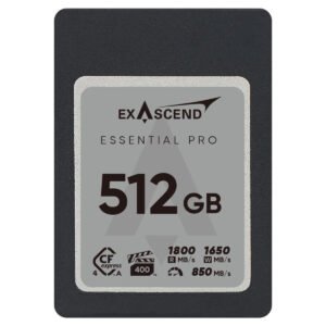 Exascend Essential Pro CFexpress TypeA 4.0 Card 512GB/ Read: 1800 MB/s, Write: 1650 MB/s