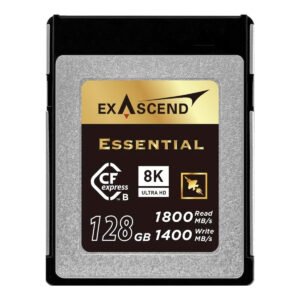 Exascend Essential CFexpress Type B Card 128GB/ Read: 1800 MB/s, Write: 1400 MB/s