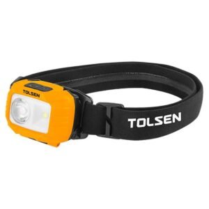 Tolsen Industrial LED Headlamp, 60013, Adjustable Headband, Lightweight Design, Multiple Lighting Modes, Suitable for Workshop Outdoor Repair and General Use, Yellow and Black