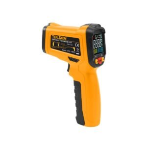 Tolsen Digital Infrared Thermometer, -50°C to +800°C Range, LCD Display, Yellow and Black