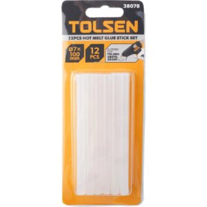 Tolsen - 12Pcs Hot Melt Glue Stick Set,38078,7X100Mm