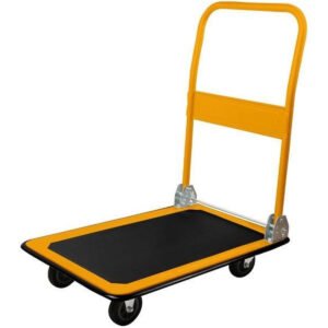 Trolley with Folding Platform in Steel, Trolley with 4 Transport Wheels with Maximum Load 300 kg Tollsen