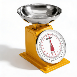 Mechanical Kitchen Scale 20 kg Capacity with Stainless Steel Bowl, Analog Countertop Food Scale with Easy Read Dial for Cooking, Baking, Portioning, and Ingredient Measurement